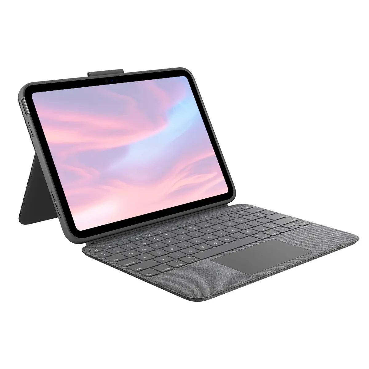 Logitech Combo Touch Backlit Keyboard Case with Trackpad for Apple iPad 10.9" 10th Gen and A16, Oxford Gray