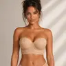 HSIA Strapless Longline Half Cup Corset Bra Longline Corset - Adjustable, Lightlined, Grippy, Supportive for Plus Size Full Bust/Full Figure Women - Hand Wash Only, Elegant Blossom Daisy Spring Statement Strapless Bras