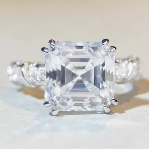 [vvjewelry] vv1153  Classic Special shaped  Rectangular square pillow shape Moissanite 925 sterling silver ring