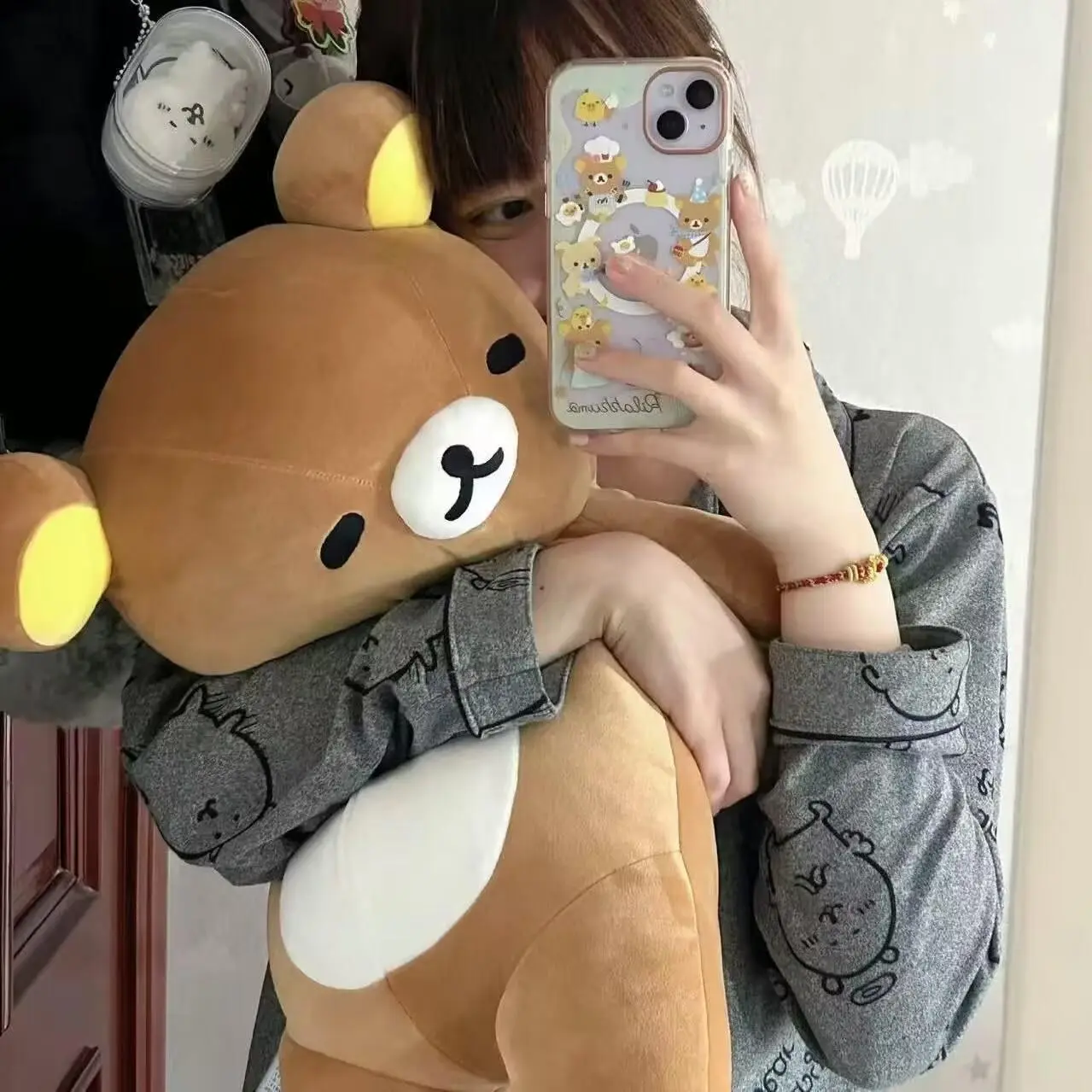New 36-72cm Cute Cartoon Fatty Rilakkumas Plush Toy Doll Sleeping Hug Pillow Sofa Cushion Room Decoration Festival Surprise Gift