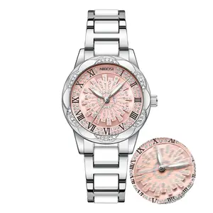NIBOSI Women's Rotating crystal  Quartz Watch, 360 Rotating Trendy Wristwatch, Fashionable Watch As Gift，Comes with an exquisite box,summervibes