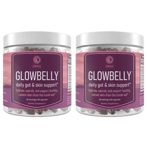 2 Pack Bundle Glowing Skin Supplement with Gotu Kola Extract, Tremella Mushroom, Astaxanthin, Sea Moss, Moringa – for Skin Hydration, Gut Health, Anti-Aging, & Radiance – 90 count