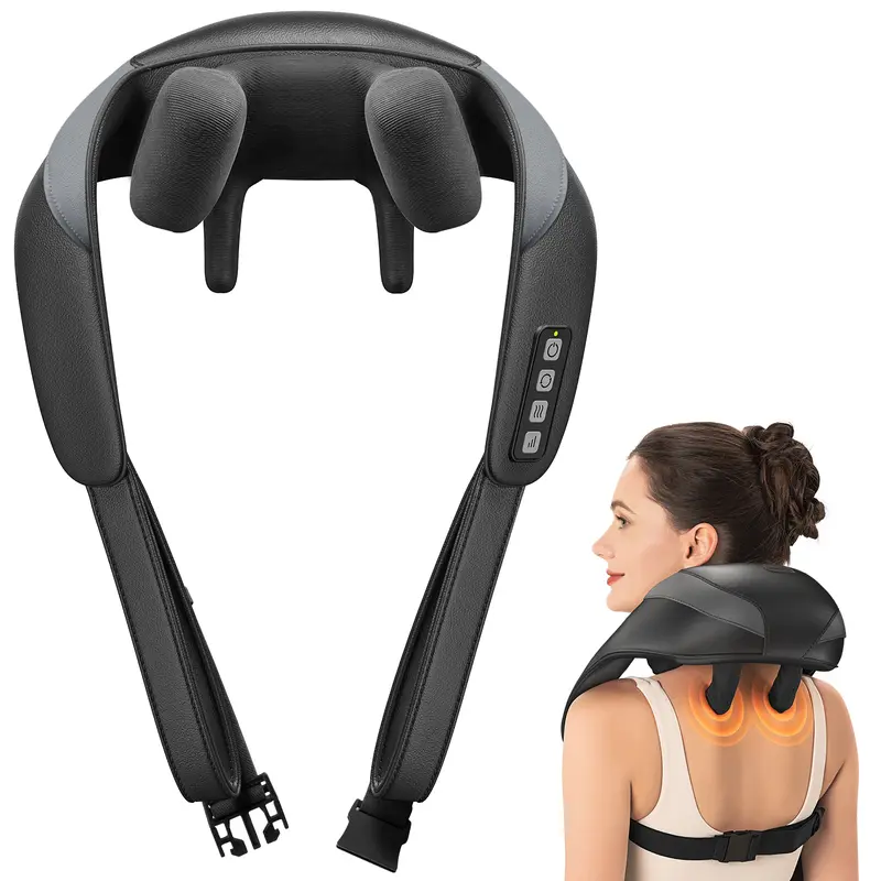 MERACH MR-2365 Neck Shoulder Relaxer - 6D Wireless Deep-Kneading Shiatsu Massage Device, Heatable Handsfree Electric Back Massager, Adjustable Design, Included Batteries for Stress Relief (TikTokShopBlackFriday)