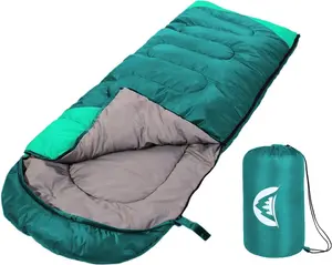 Sleeping Bag 3 Seasons (Summer, Spring, Fall) Warm & Cool Weather - Lightweight, Indoor & Outdoor Use for , Teens & Adults for Hiking and Camping