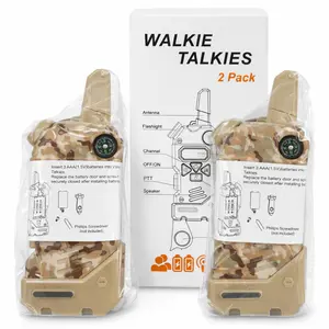 Kids Walkie Talkies 2 Pack Long Range 3 Miles Camo Two Way Radios | 0499