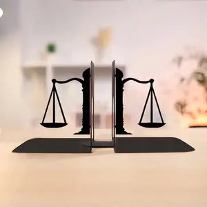 Elegant Metal Bookend, Lawyer Shelf Organizer, Desktop Storage Decor, Ideal Gift for Lawyers and Book Lovers, Home and Office Decoration