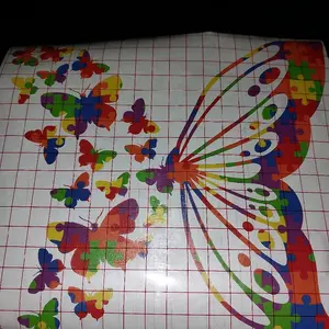Autism Awareness Butterfly Decal Permanent Vining - Colorful Butterfly Design for Autism Awareness