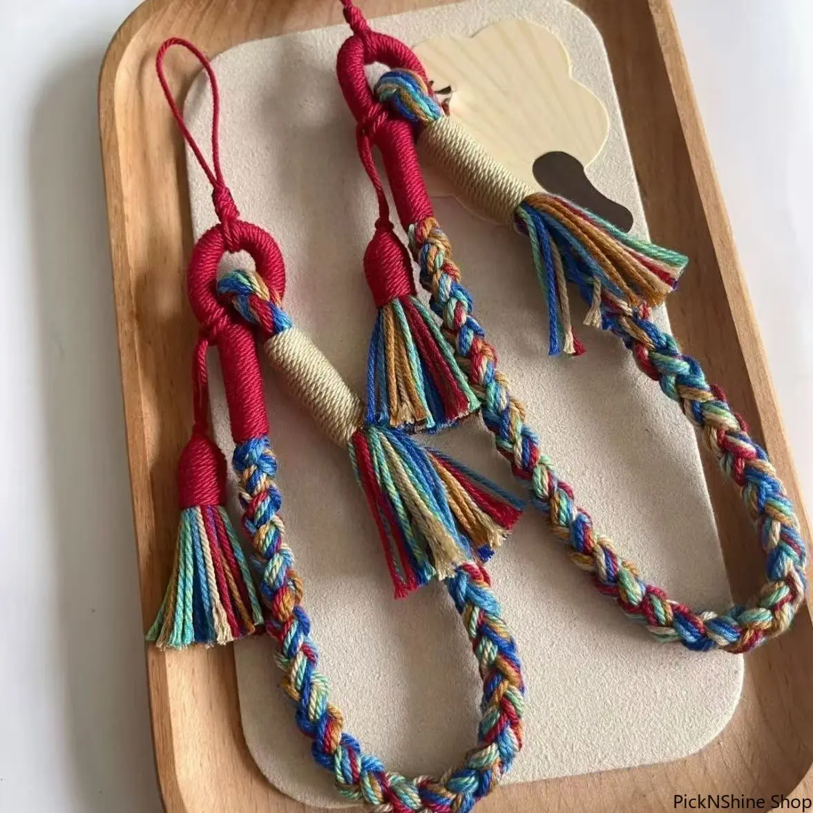 Ethnic Pattern Unisex Handwoven Cotton Braided Hanging Cord - Hangable Synthetic Decorative Accessory for Pendants, Jade & Beeswax