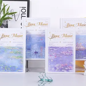Monet Oil Painting Notebook A5 Hardcover Journal, 144 Pages Thick Paper, Gold Foil Stamped Cover & Brushed Edge Design, Writing Journal and Christmas Gift for Women, Stationery Supplies, Stationery Lovers, Holiday Stocking Stuffer