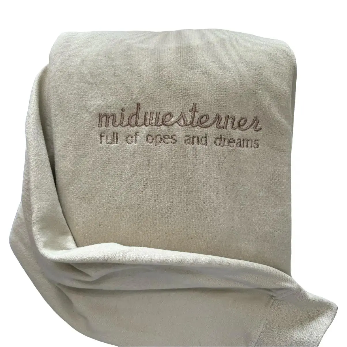Midwesterner Full of Opes and Dreams Embroidered Sweatshirt Pullover