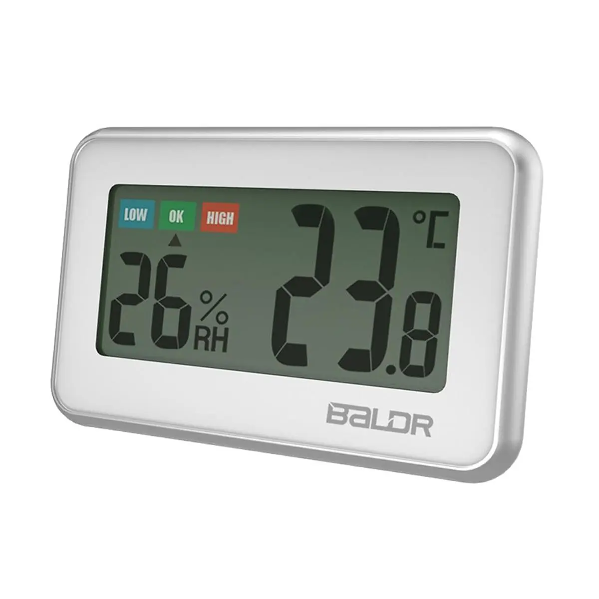 212 MAIN Compact Digital Wireless Mini Thermometer Hygrometer - Digital Display, Large Screen, Humidity Gauge, Max/Min Log for Household Users (True Accuracy, White, Home & Pool Monitoring), Digital Thermometer