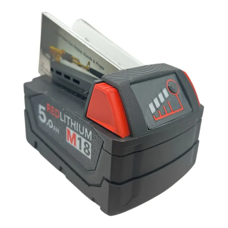 18V Battery-Inspired Business Card Holder, Trendy Desktop Ornaments, Interior Decoration Accessories, Modern Home Decoration, Business Style Wallet, Table Desk Ornament