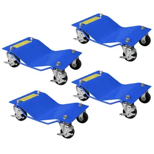 GAOMON Car Dolly Set of 4, 6000LBS Heavy Duty Wheel Dolly Set for Moving Cars, Car Mover Wheel Dollie Cart Moving Cars, Trucks, Trailers, Motorcycles, Dirt Bike, Blue