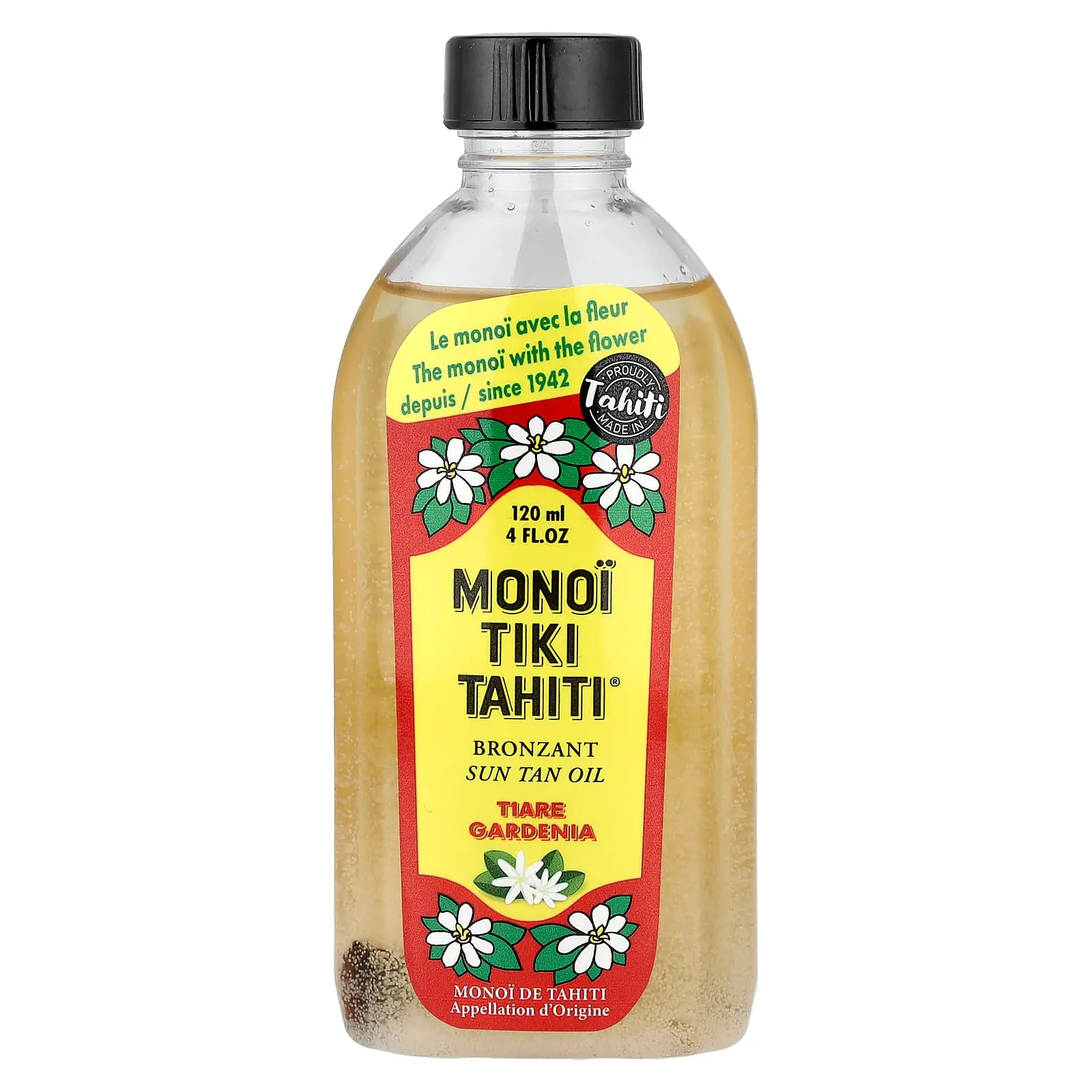 Monoi Tiare Tahiti Sun Tan Oil With Sunscreen, SPF 3, 4 fl oz (120 ml) Monoi Tiare Tahiti Sun Tan Oil With Sunscreen, SPF 3, 4 fl oz (120 ml)