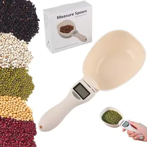 Digital Spoon Scale, Electronic Measuring Spoon, Weighing Spoon Scale 800g / 1g High Precision with LED Display Feeding Spoon with Removable Handle for Food, Flour, Support Unit g/oz/ml