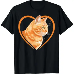 Orange Tabby Cat Orange Cat T-Shirt Cotton Tee