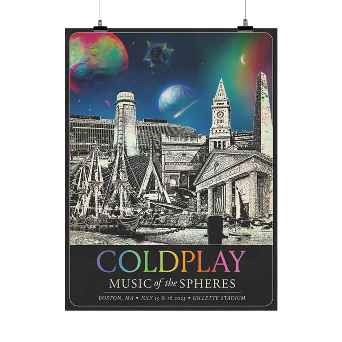BOSTON MUSIC OF THE SPHERES LIMITED EDITION TOUR POSTER
