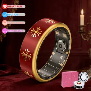 Cross Floral Smart Ring IP65 Fitness & Wellness Tracker with 24/7 Heart Rate, Sleep, Stress & Activity Tracking | No Subscription | iOS & Android Compatible