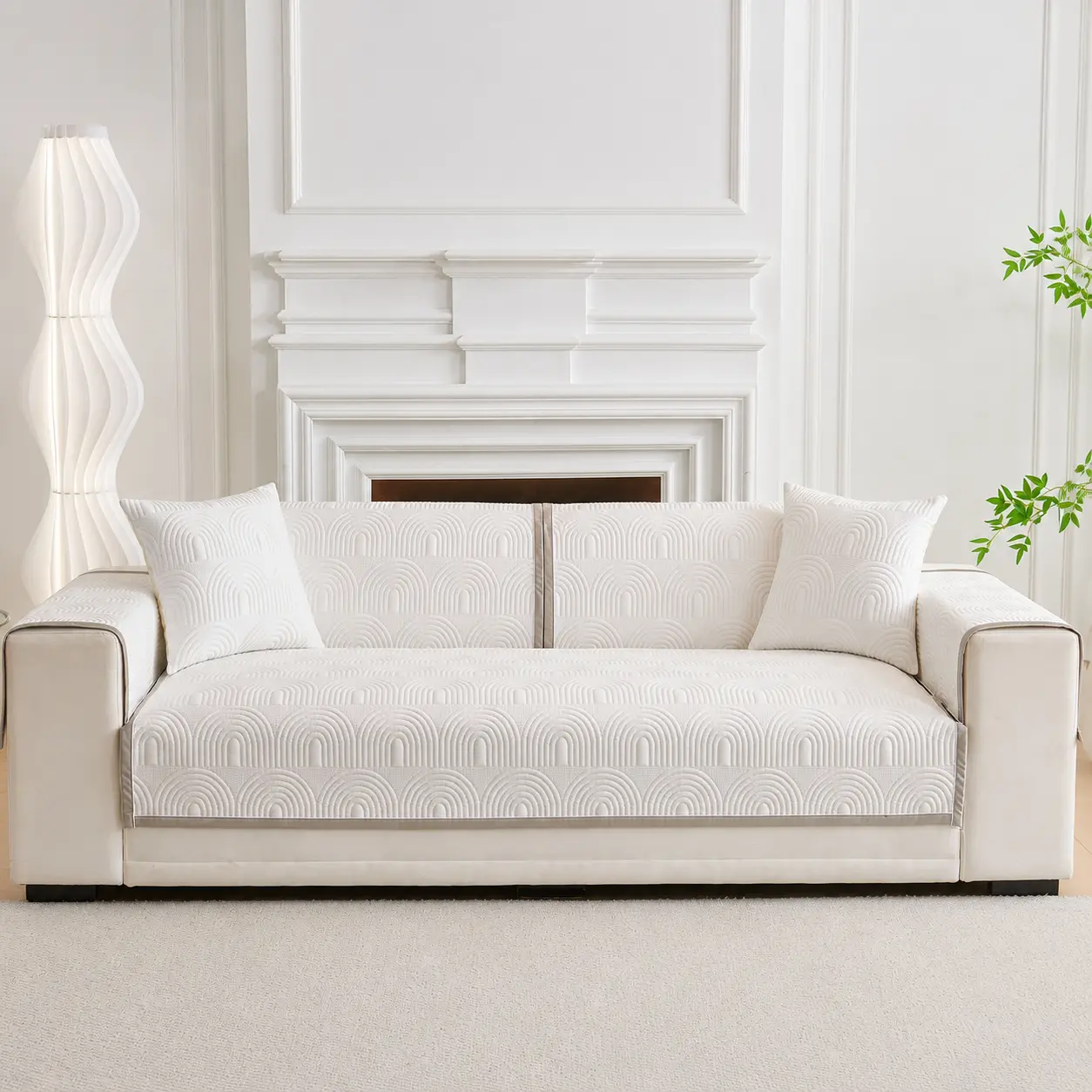 Washable Couch Cover, Quilted Polyester Sofa Protector, Soft Furniture Pad