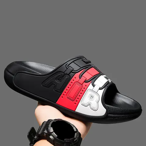 Men's Colorblock Slides Slipper, Casual Comfortable Non-slip Slides for Indoor Outdoor Wear, Breathable Comfortable Sports Slides for Daily Wear