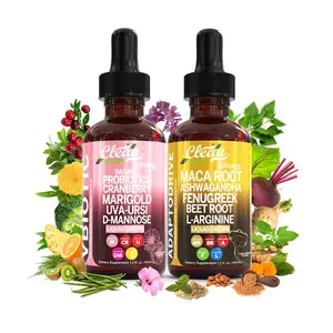 Clean Nutra Balance & Boost Duo | Cranberry, Maca Root & More for Daily Wellness & Energy Support Liquid Drops [VBiotic + AdaptoDrive]