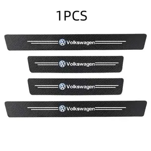 Carbon Fiber Car Sticker Decal, Auto Door and Trunk Protection Strip, Universal Threshold Guard, Fits Volkswagen Models Like Passat, Golf, Polo