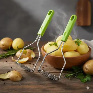 Multifunctional Kitchen Tool Set, Stainless Steel Potato Masher, Fine Puree Maker for Baby Food, Rust-Free Zero Residue Mash Tool, Western Cooking & Fitness Meal Prep, 3-in-1 Safe Baby Food Maker