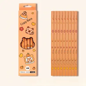 Cute Capybara Graphite Pencils Set - 12 HB School Pencils, Back to School Supplies, Trendy Stationery for Students & Artists