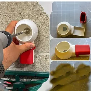Rotating Nozzle Drill Dust Box, Efficient Dust Collection, Compact Design, Durable Plastic, Ideal for DIY Enthusiasts, Home Renovation Tools
