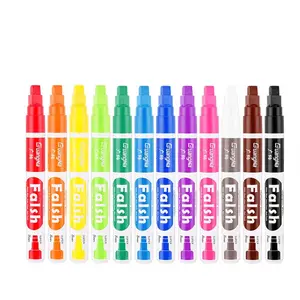 12 Colors Liquid Chalk Marker Pen Set, 12pcs/set Graffiti Pen, Electronic Blackboard Pen, Art Supplies for Home School Office