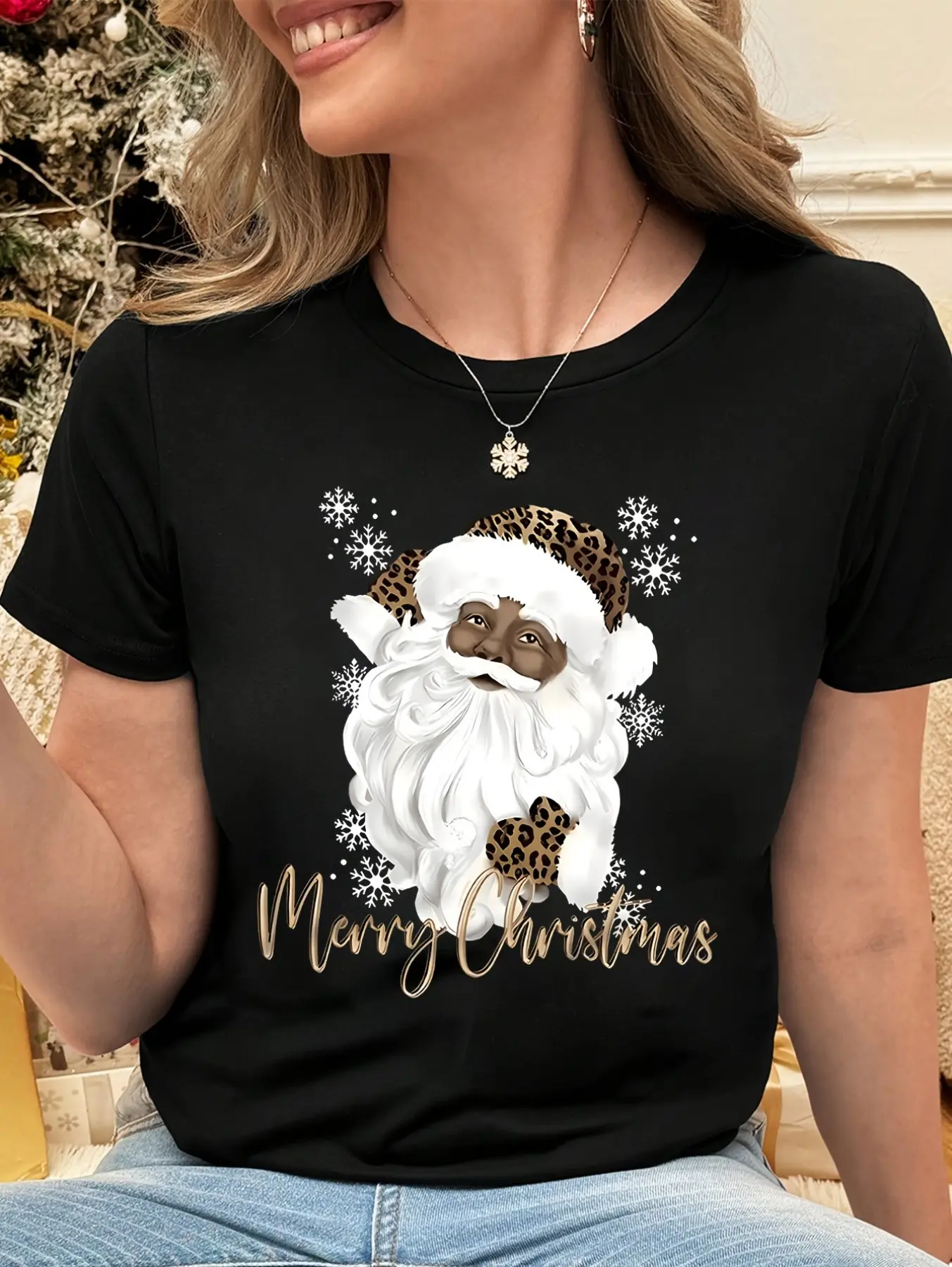 Ladies casual short sleeve t-shirt-Christmas Santa unisex soft cotton short sleeve t shirt, vintage graphic casual tee for men women teens, perfect birthday holiday gift for camping travel gym daily street  wear