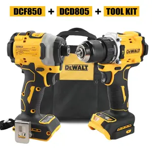 DeWalt DCF850 Impact Driver + DCD805 Hammer Drill Combo, Cordless Power Tool Set for Assembly & Construction