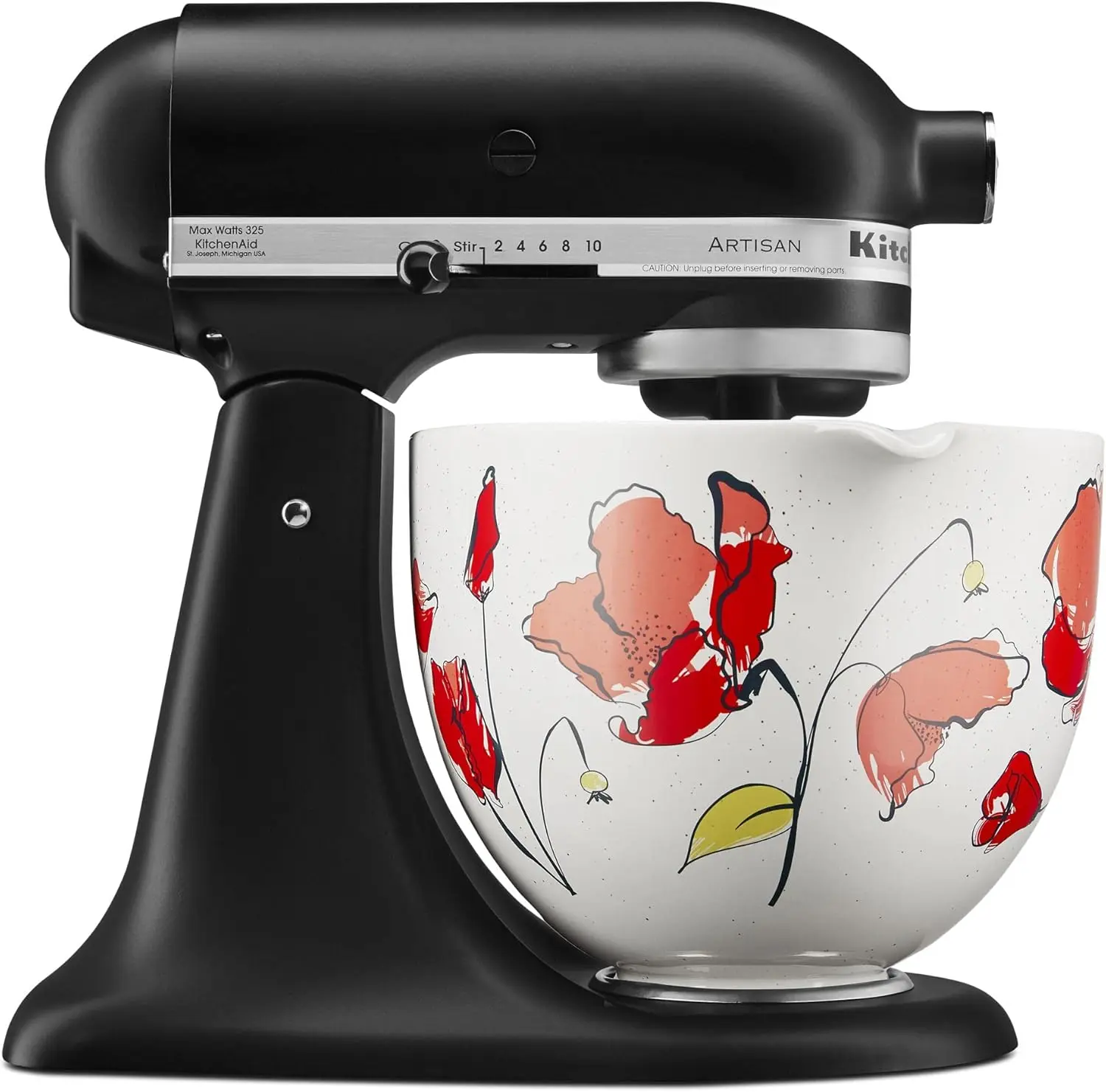KitchenAid KSM2CB5PPY 5 Quart Ceramic Bowl for all 4.5-5 Quart Tilt-Head Stand Mixers, Poppy