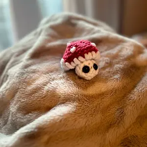 Small Handmade Crocheted Pop Up Mushroom