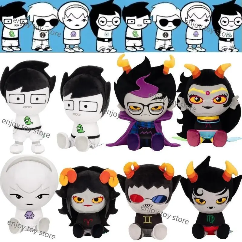 New Homestuck John Egbert Plush Toy - 18cm Armless Boy, White Clothes, Black Hair, Cute Stuffies, Soft Cuddly Gift, Stuffed Animal Collectibles for Kids (Home Decor Figurine)