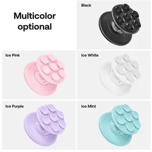 Magnetic Round Silicone Suction Cup Pad for iphone Samsung smartphone For MagSafe Phone Finger Grip Stand Holder Pocket Socket