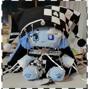 20 Cm Anime Game Shadow Milk Cookie Kawaii Cosplay Dress Up Cotton Doll Body Cartoon Peripherals Soft Plushies Toy Figures Gift