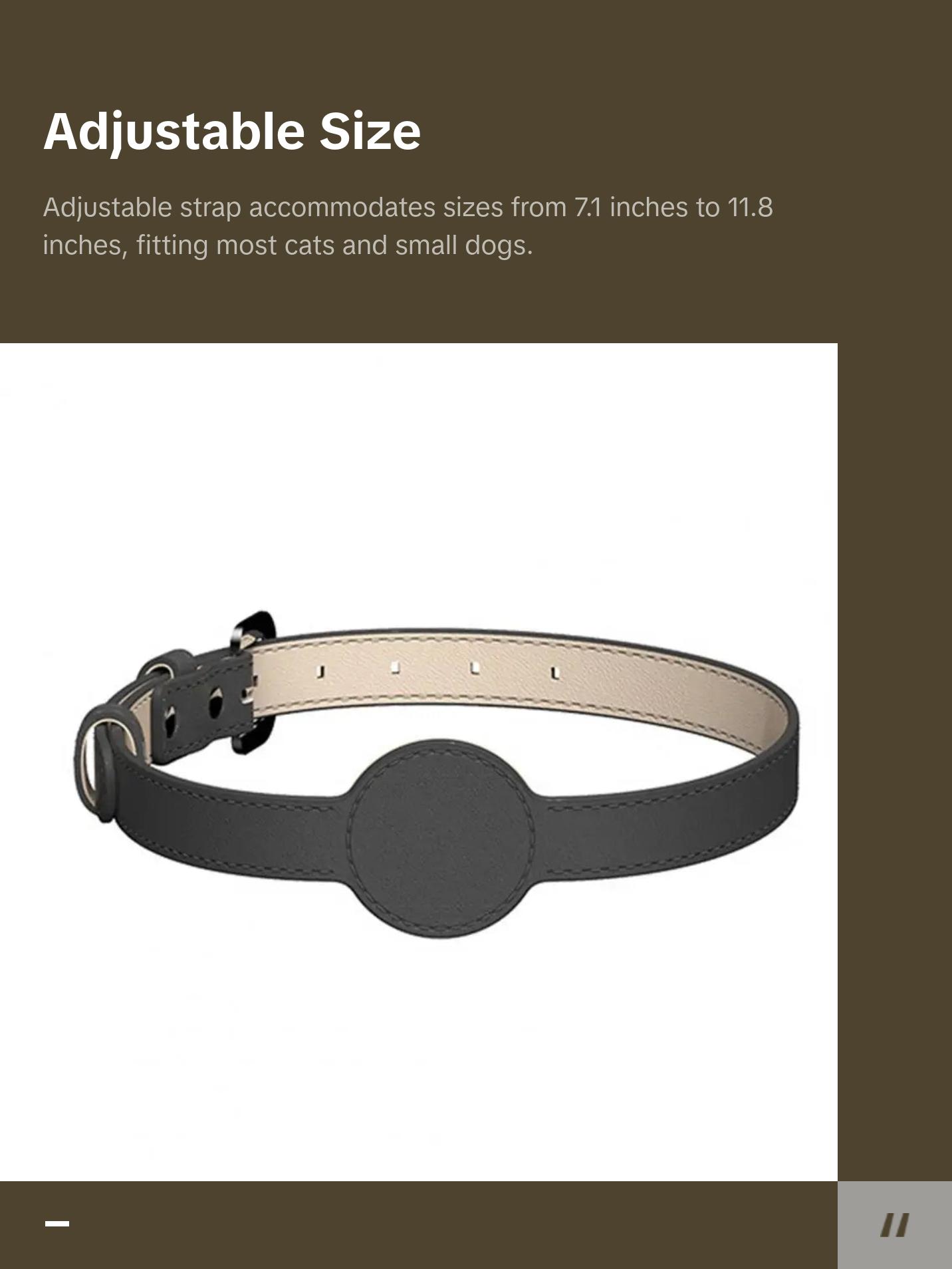 Collar Waterproof Faux Leather Pet Collar with Gps