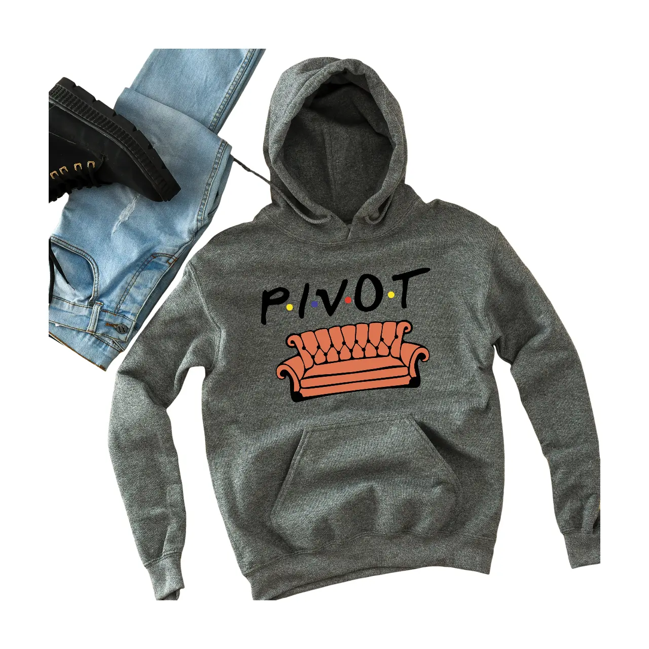 PIVOT Hoodie Central Perk Hoodie Unisex Hooded Sweatshirt Tv Show Friends - Christmas Gift - Birthday Present
