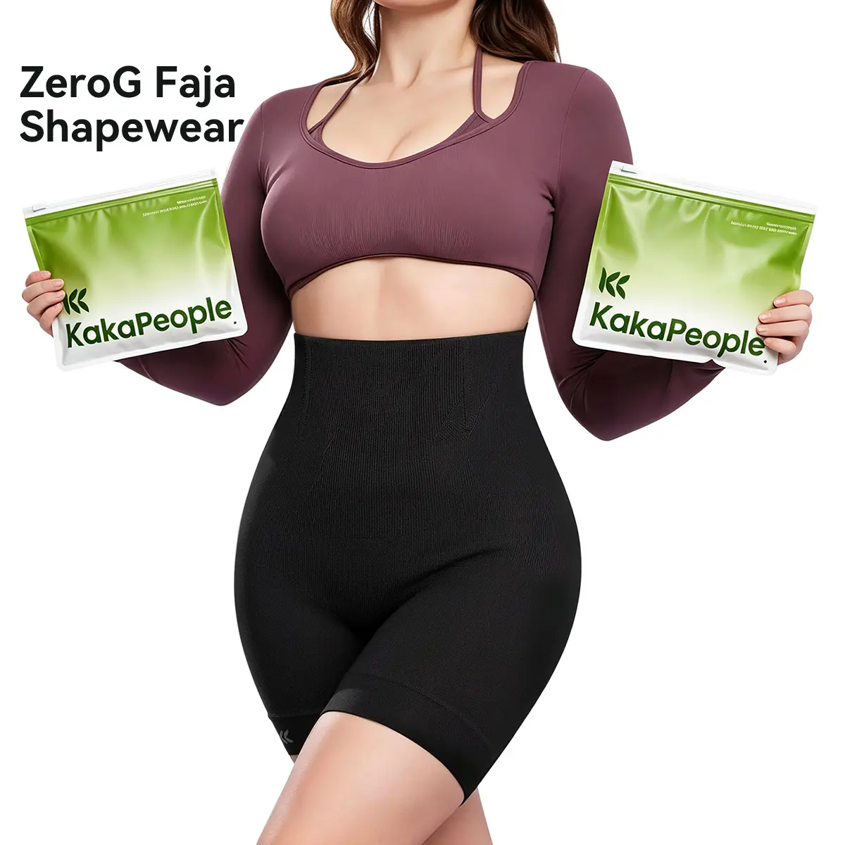 (KakaPeople ZeroG Faja Shapewear) Tummy Control Pants for Women Butt-Lifting Shapewear, Sexy and Comfortable High-Waist Body Sculpting Garment Womenswear Compression