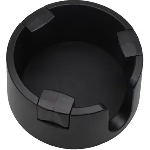 Anti Spill Adjustable Plastic Adhesive Desk Cup Holder - Drink Holder for Home Office Couch Table, Black
