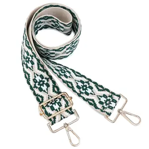 MARCO M KELLY Wide Purse Strap Replacement Crossbody Bag Canvas Strap Adjustable Shoulder Strap with Gold Hardware