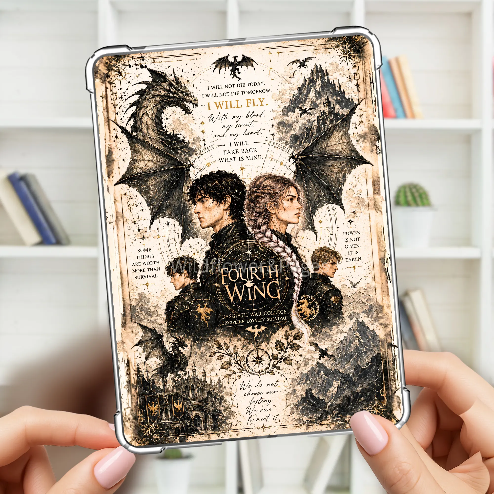 Dragon Rider’s Oath Kindle Insert Fantasy Bookish eReader Case | Violet & Xaden Inspired Book Lover Gift