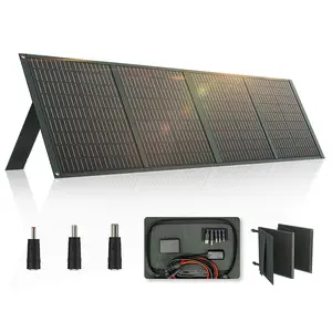 POWERWIN PWS110 110W Foldable Solar Panel IP65 18V Portable Solar Panel Kit with 2 USB Outputs for Portable Power Station Laptops RV Camping Folding Technology Outdoor