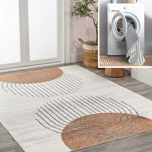 JONATHAN Y Kallax Geometric Modern Low-Pile Machine-Washable Indoor Area Rug; for Living Room, Kitchen, Bedroom, Dining Room, Office