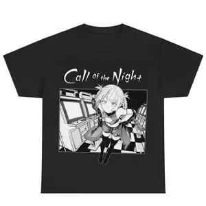 Nazuna Nanakusa Anime Tee – Call of the Night Graphic Tee| Perfect Shirt for Nightcore Aesthetic Fans Casual Menswear Top Love Crewneck Shortsleeve Round Neck Streetwear