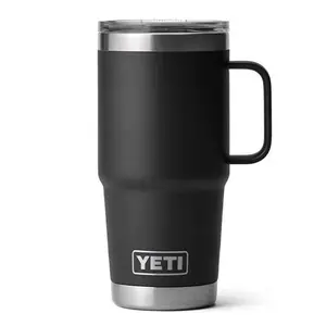 Stay Hydrated in Style with the YETI Rambler 20 oz Black BPA-Free Travel Mug – now available at Ace Hardware!