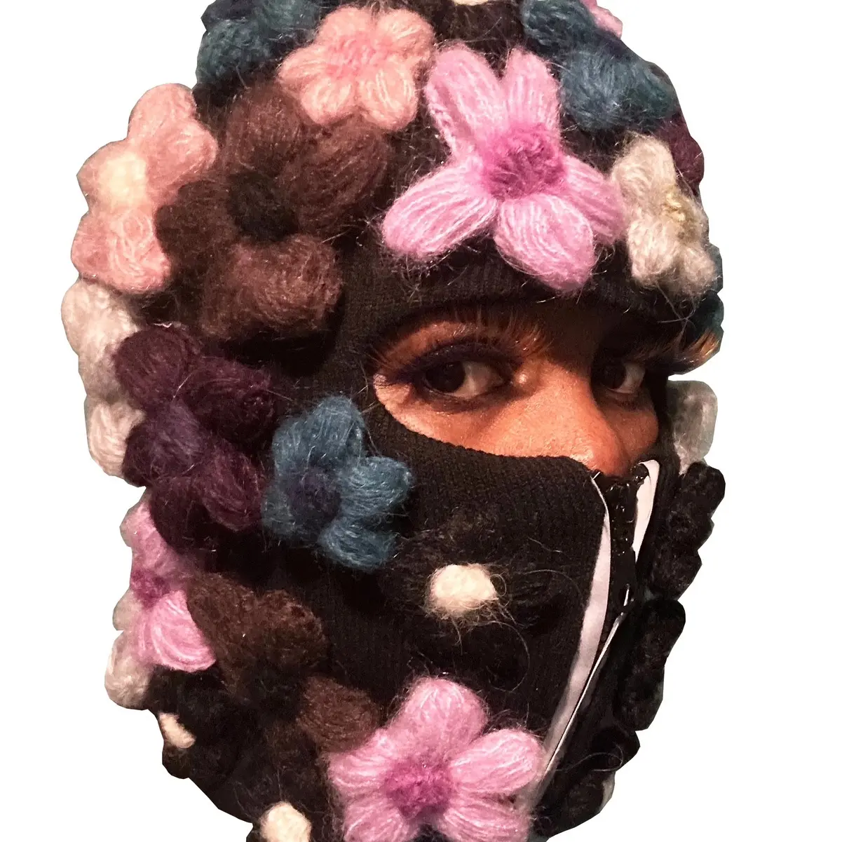 Crochet Flower Balaclava