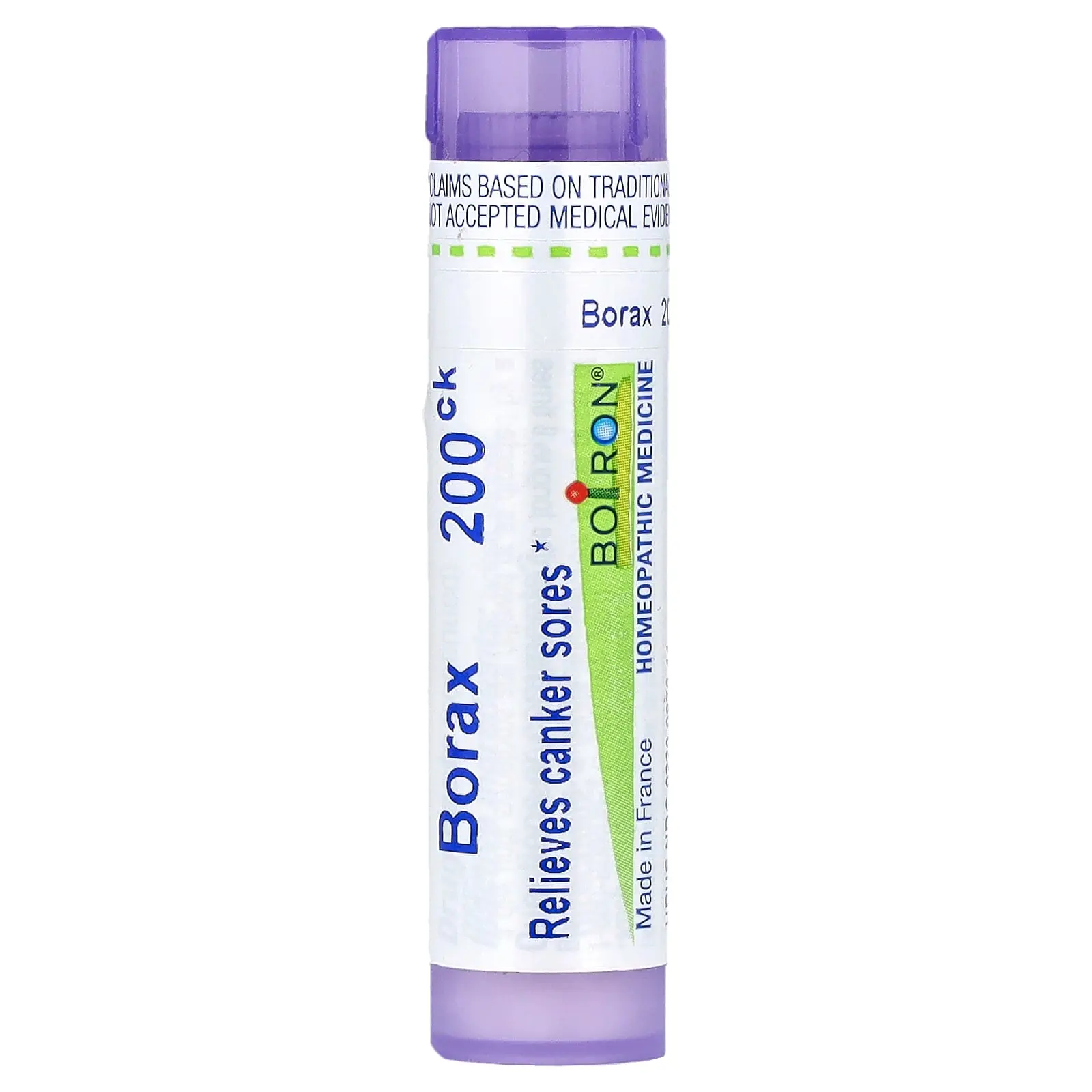 Boiron Borax, 200CK, Canker Sore Relief, Approx 80 Pellets | HSA/FSA Eligible
