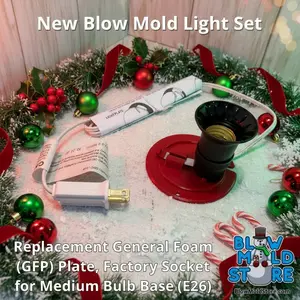 Light Socket, Cord, & Light Plate Combo for General Foam GFP Blow Molds